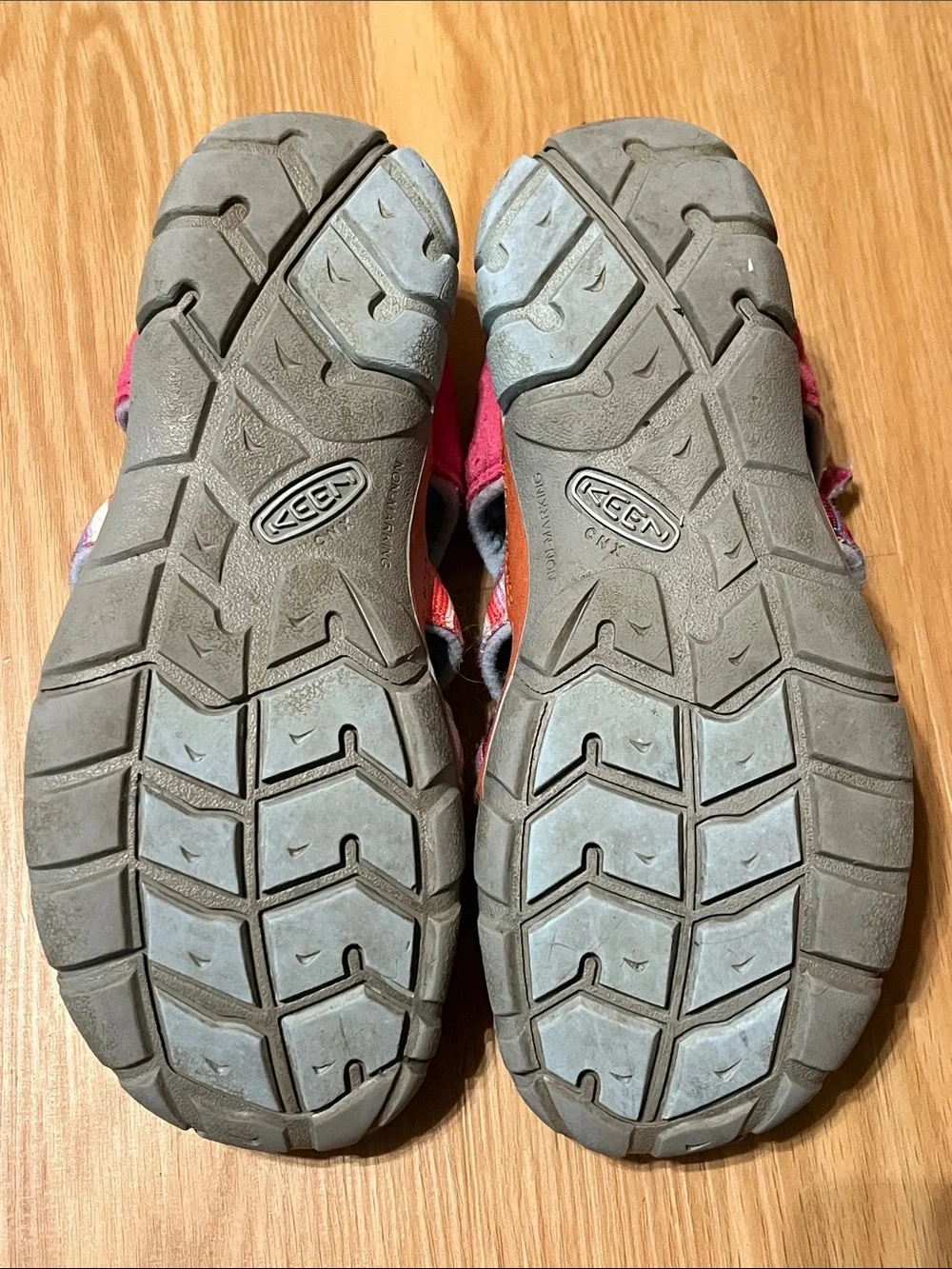 KEEN Seacamp Kids Pink & Orange Multistripe Closed-Toe Water Sandals